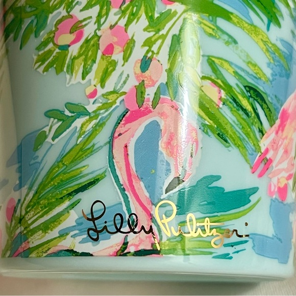 Lilly Pulitzer Flamingo Tumbler with Straw Blue/Pink Multi 24oz - Picture 12 of 13